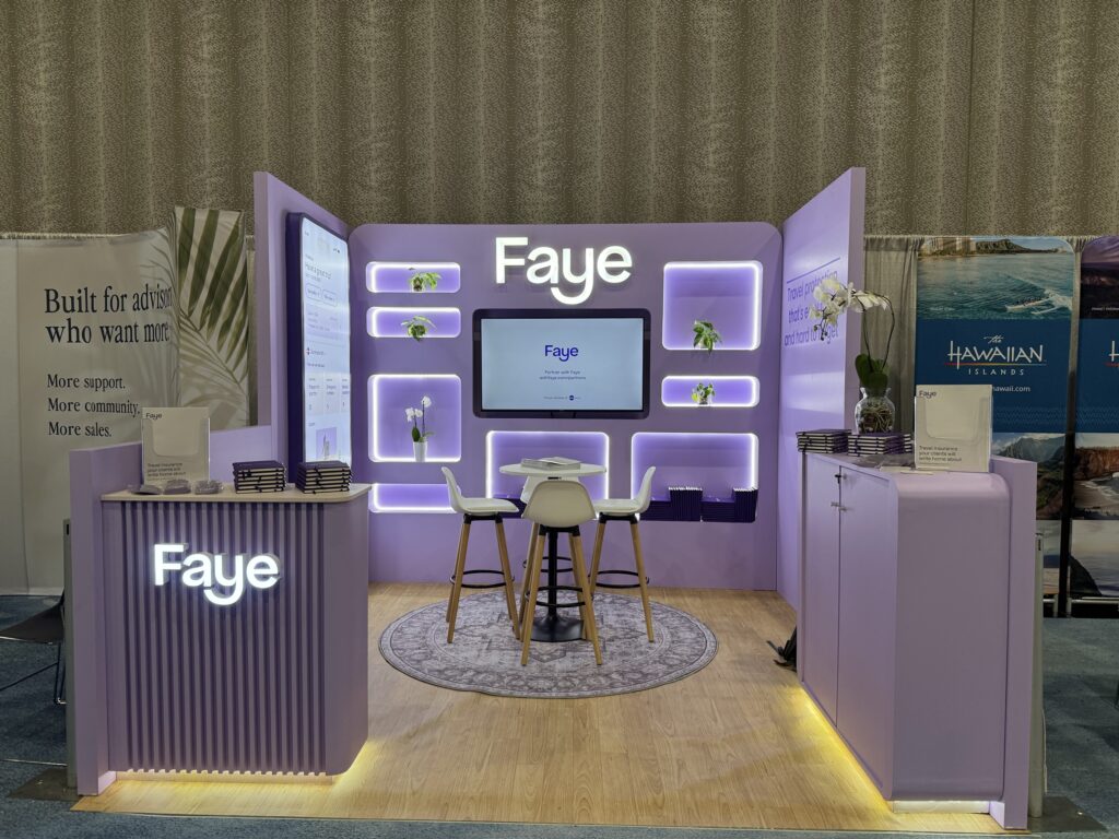 Faye booth at ASTA 2026, San Diego — EC Exhibits
