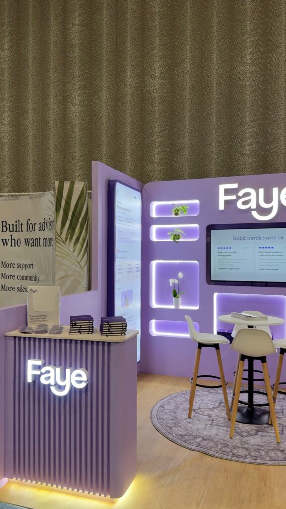 Faye booth at ASTA 2026, San Diego — EC Exhibits