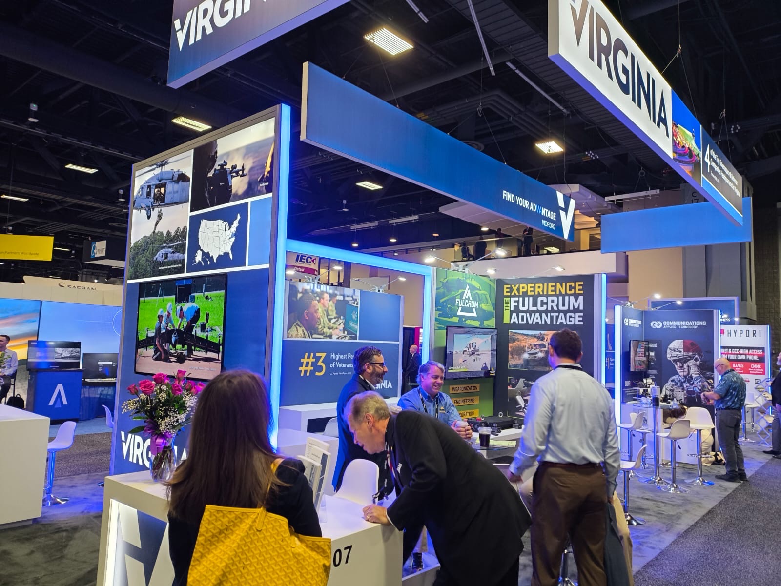 Virginia Economic Development Partnership pavilion at AUSA 2024, Washington DC — EC Exhibits