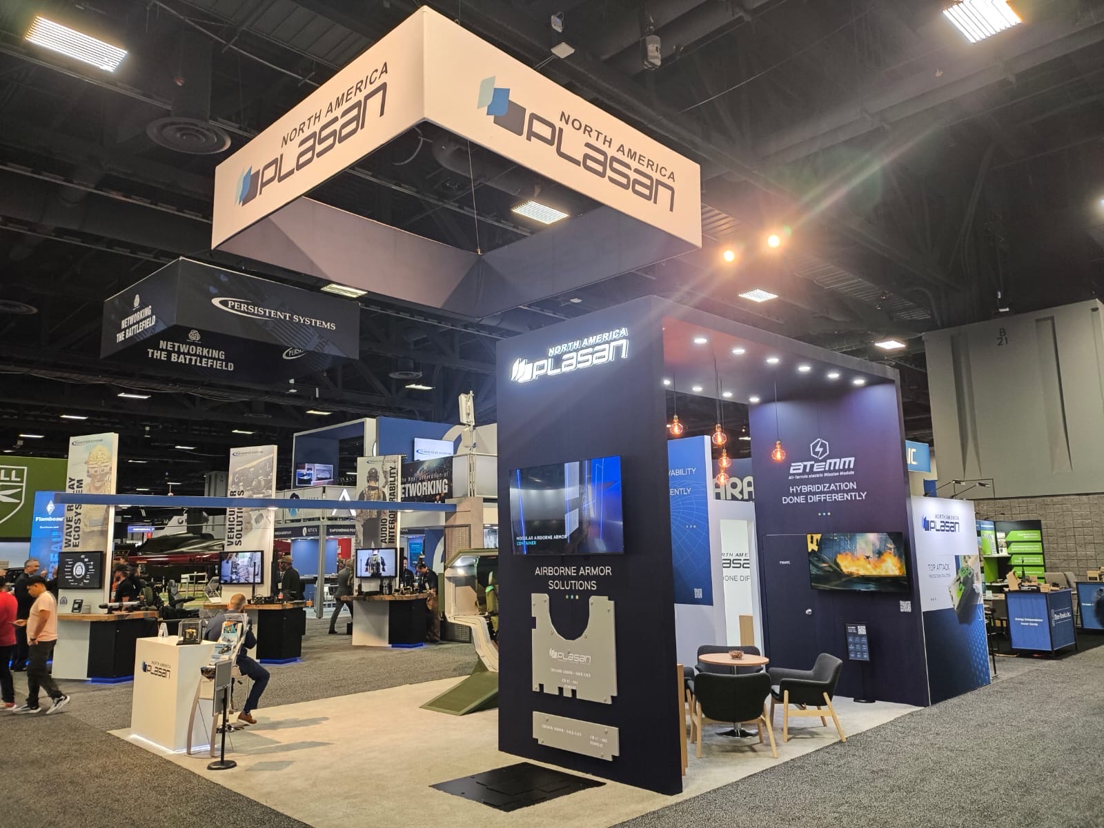 Plasan North America booth at AUSA 2024, Washington DC — EC Exhibits