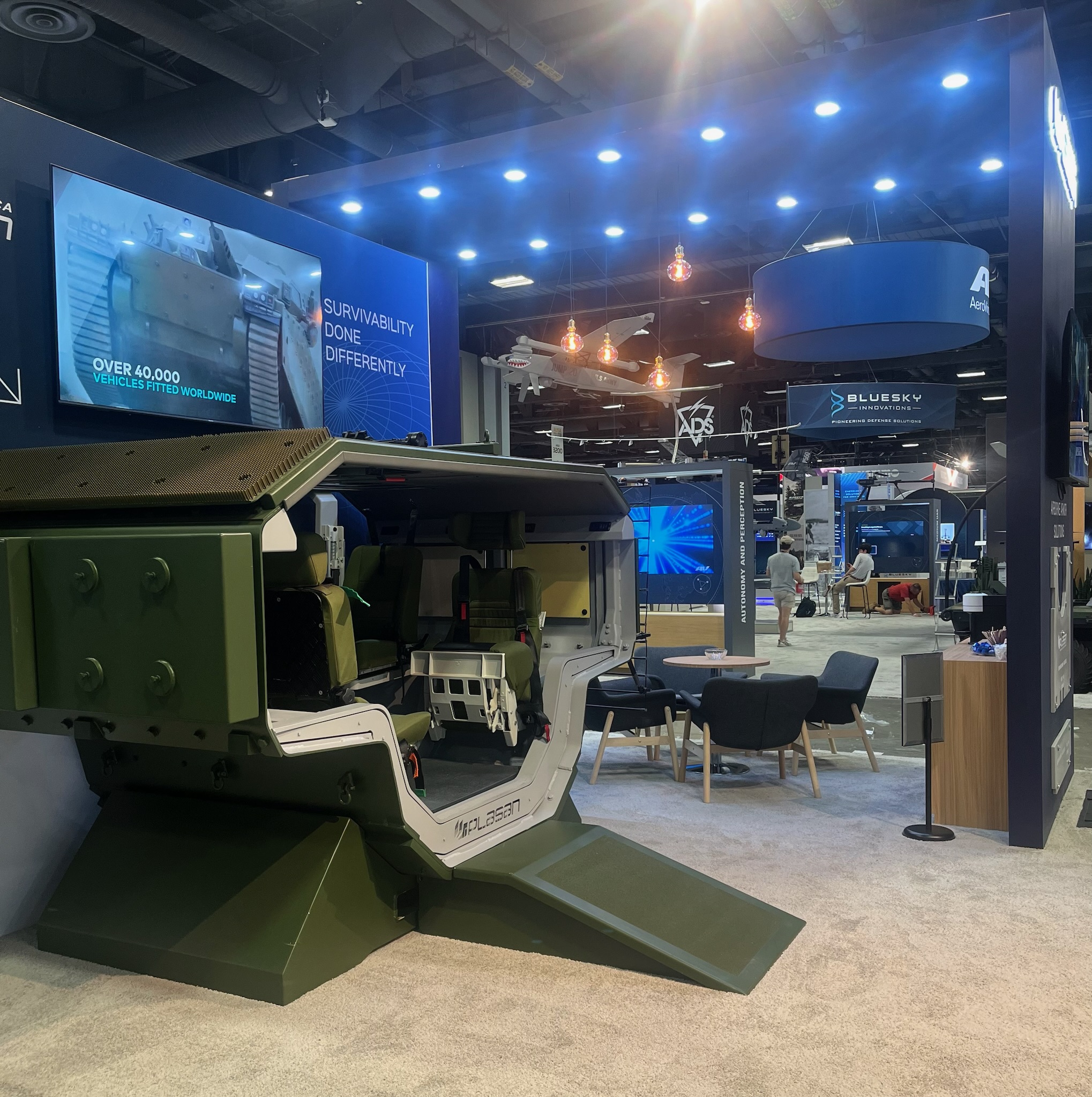Plasan North America booth at AUSA 2024, Washington DC — EC Exhibits