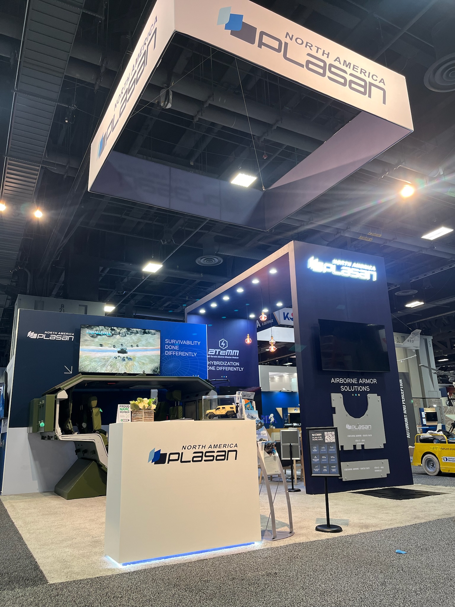 Plasan North America booth at AUSA 2024, Washington DC — EC Exhibits