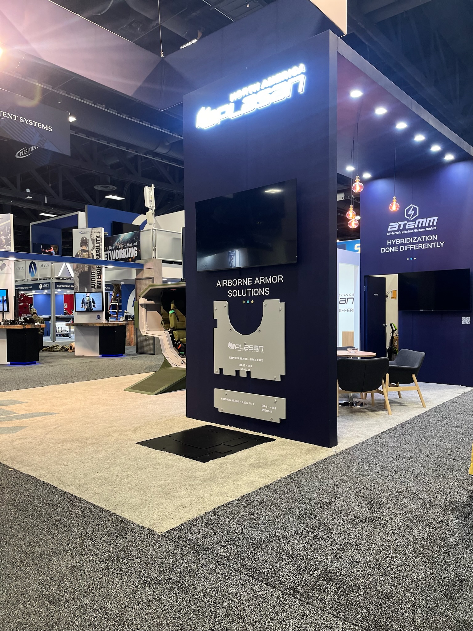 Plasan North America booth at AUSA 2024, Washington DC — EC Exhibits