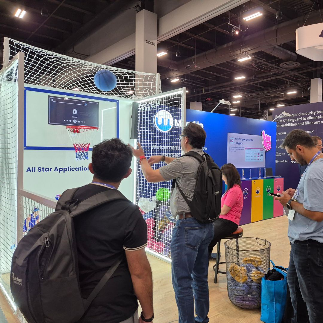 Mend.io booth at BlackHat 2025, Las Vegas — EC Exhibits