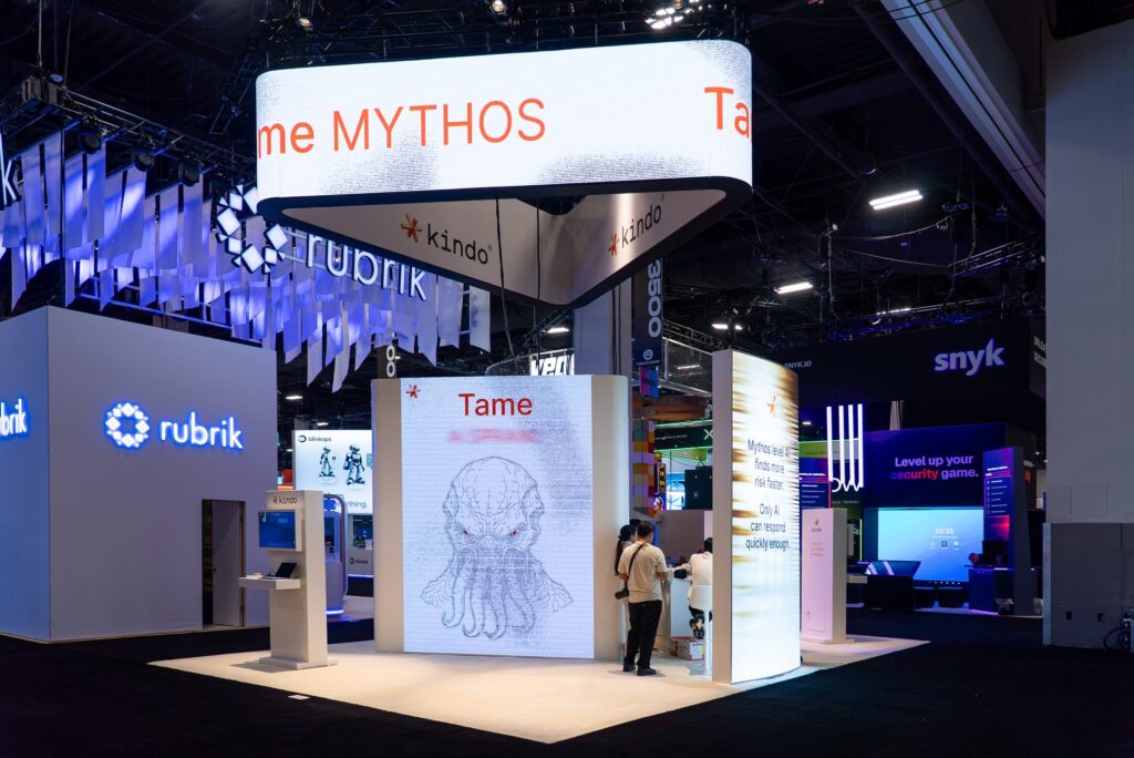 Rubrik and Kindo booth at BlackHat 2026, Las Vegas — EC Exhibits