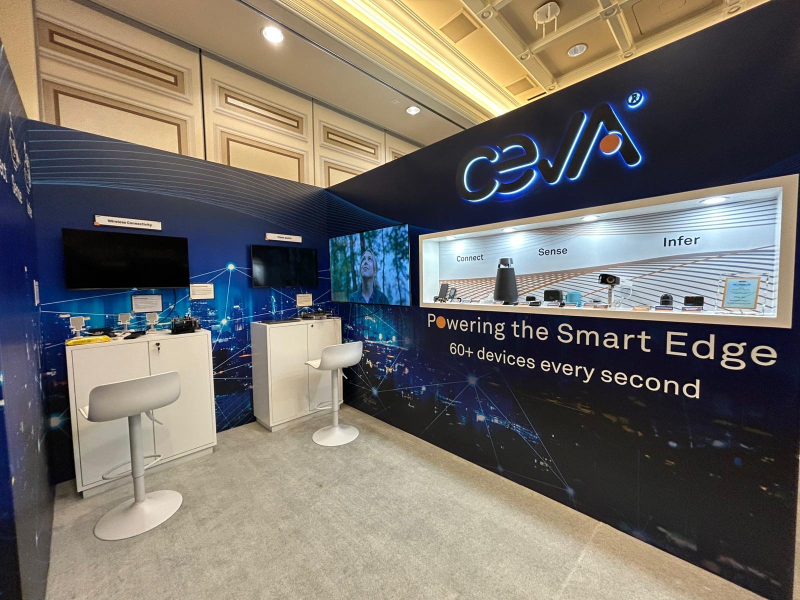 Ceva booth at CES 2025, Las Vegas — EC Exhibits
