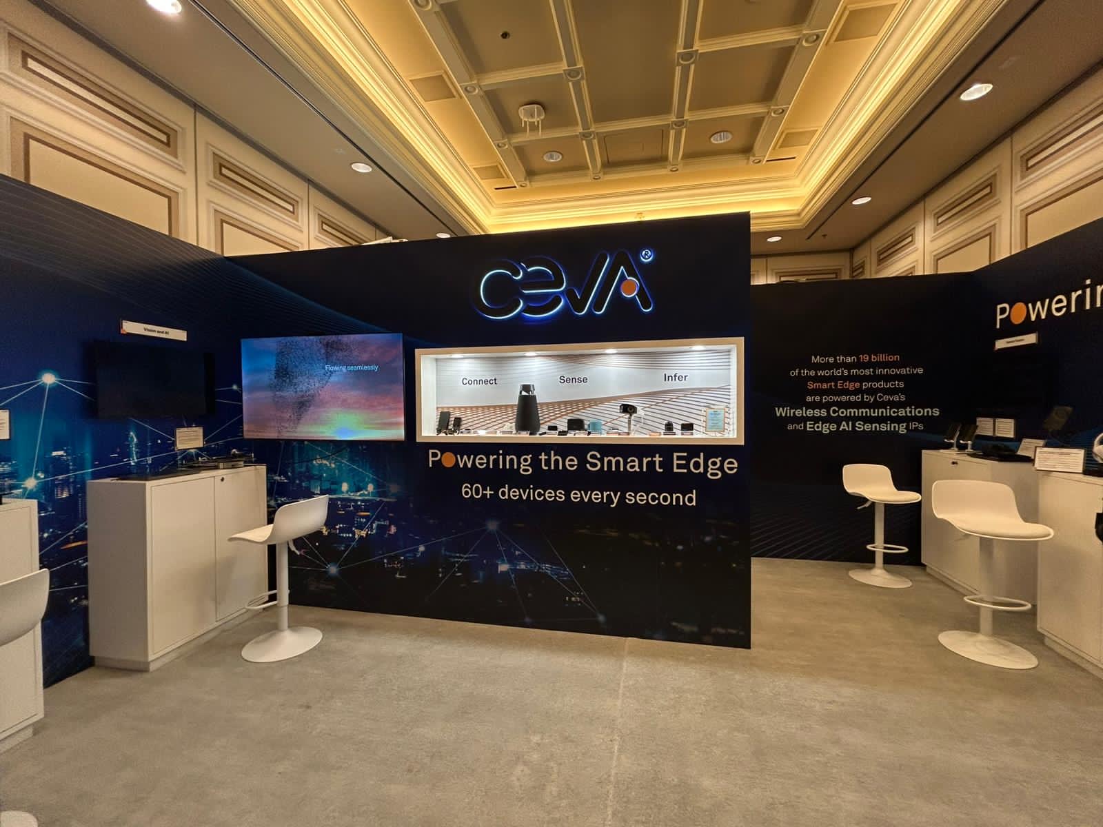 Ceva booth at CES 2025, Las Vegas — EC Exhibits