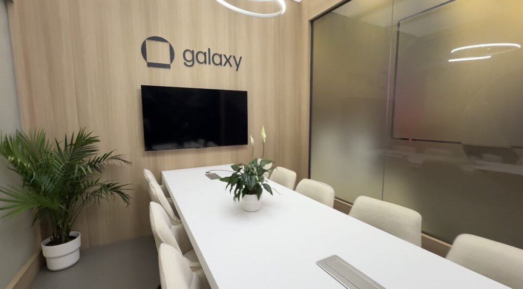Galaxy booth at Consensus 2026, Miami Beach — EC Exhibits