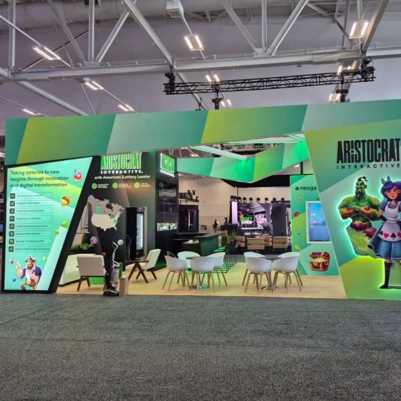 EC Exhibits trade show booth on the floor — Las Vegas