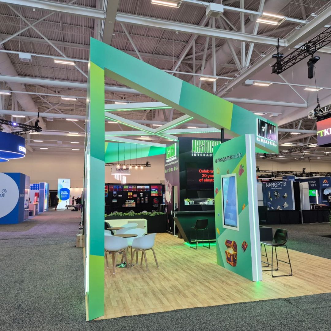 Aristocrat Interactive booth at NASPL 2025, Phoenix — EC Exhibits