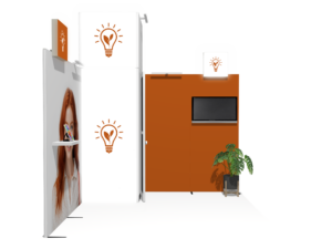 Backlight Classic 10x10 · L-shape trade show booth rental — EC Exhibits
