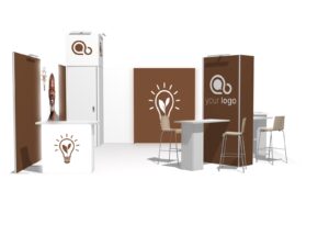 Backlight Classic 20x20 · L-shape trade show booth rental — EC Exhibits