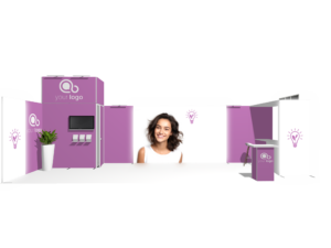 Backlight Classic 30x10 · L-shape trade show booth rental — EC Exhibits