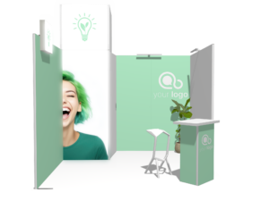 Backlight Classic 10x10 · U-shape trade show booth rental — EC Exhibits