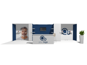 Classic 30x10 · Straight, reception counter, accessories, divider trade show booth rental — EC Exhibits