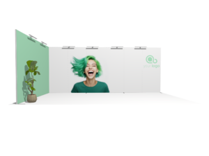 Classic 20x10 · L-shape, open trade show booth rental — EC Exhibits