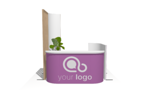 Counter 12 · curved, L, box, hybrid, booth trade show booth accessory — EC Exhibits