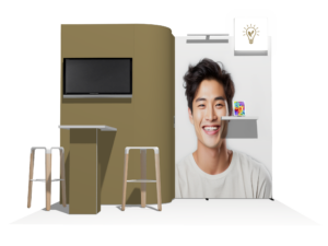 Curved Frame 10x10 · Straight, accessories, divider trade show booth rental — EC Exhibits