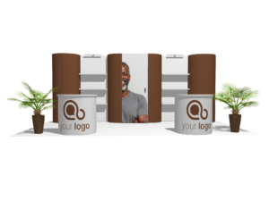 Curved Frame 20x10 · Straight, accessories, divider trade show booth rental — EC Exhibits