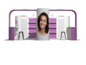 Curved Frame 20x20 · Straight, accessories, divider trade show booth rental — EC Exhibits