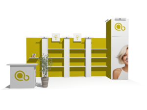 Hanging Sign Classic 20x10 · Straight trade show booth rental — EC Exhibits