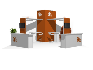 Hanging Sign Classic 20x20 · Straight trade show booth rental — EC Exhibits