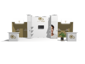 Hanging Sign Classic 30x10 · Straight trade show booth rental — EC Exhibits