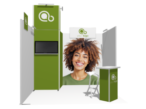 Hanging Sign Classic 10x10 · U-shape trade show booth rental — EC Exhibits