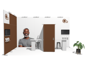 Header Classic 20x10 · L-shape trade show booth rental — EC Exhibits