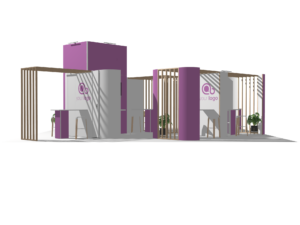 Hybrid Booth Island 30x30 trade show booth rental — EC Exhibits