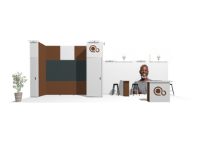 Immersive Environment PanoLED Classic 30x10 · Straight trade show booth rental — EC Exhibits