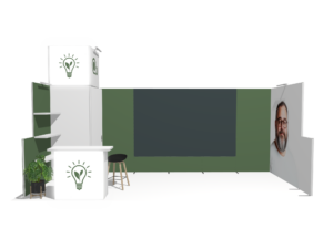 Immersive Environment PanoLED Classic 20x10 · U-shape trade show booth rental — EC Exhibits