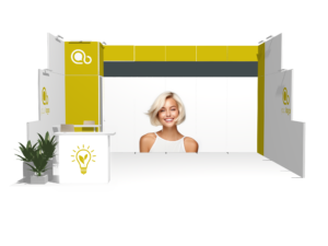 Immersive Environment PanoLED Classic 20x20 · U-shape trade show booth rental — EC Exhibits