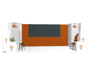 Immersive Environment PanoLED Classic 30x10 · U-shape trade show booth rental — EC Exhibits