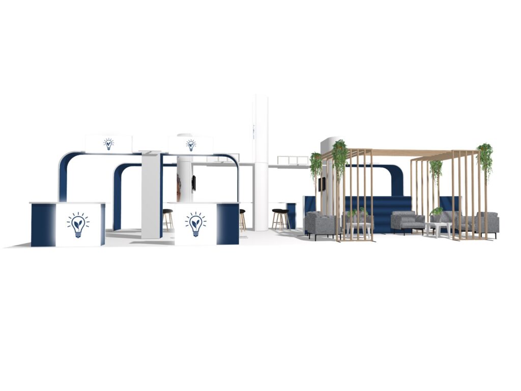 Island booth 40x20 trade show rental — EC Exhibits