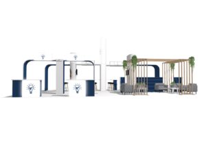 Island Booth 40x20 trade show booth rental — EC Exhibits