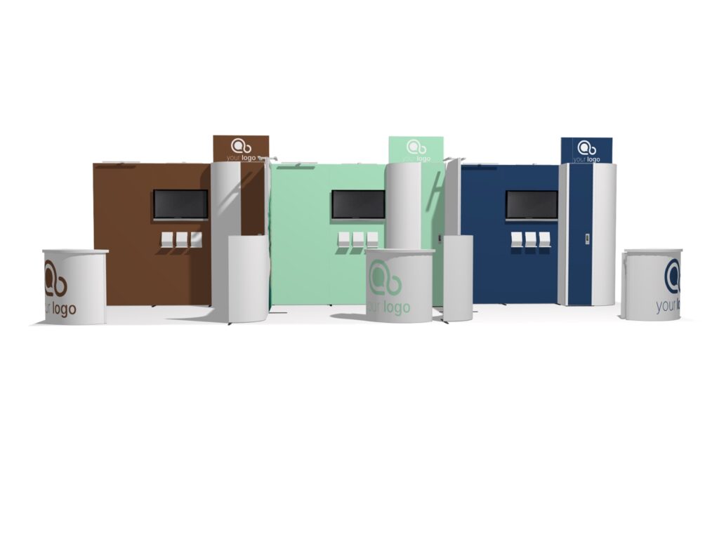 Pavilion 30x20 island trade show booth rental — EC Exhibits