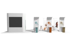 Pods Island 40x20 trade show booth rental — EC Exhibits