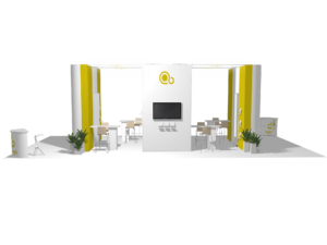 Tower Island 40x20 trade show booth rental — EC Exhibits