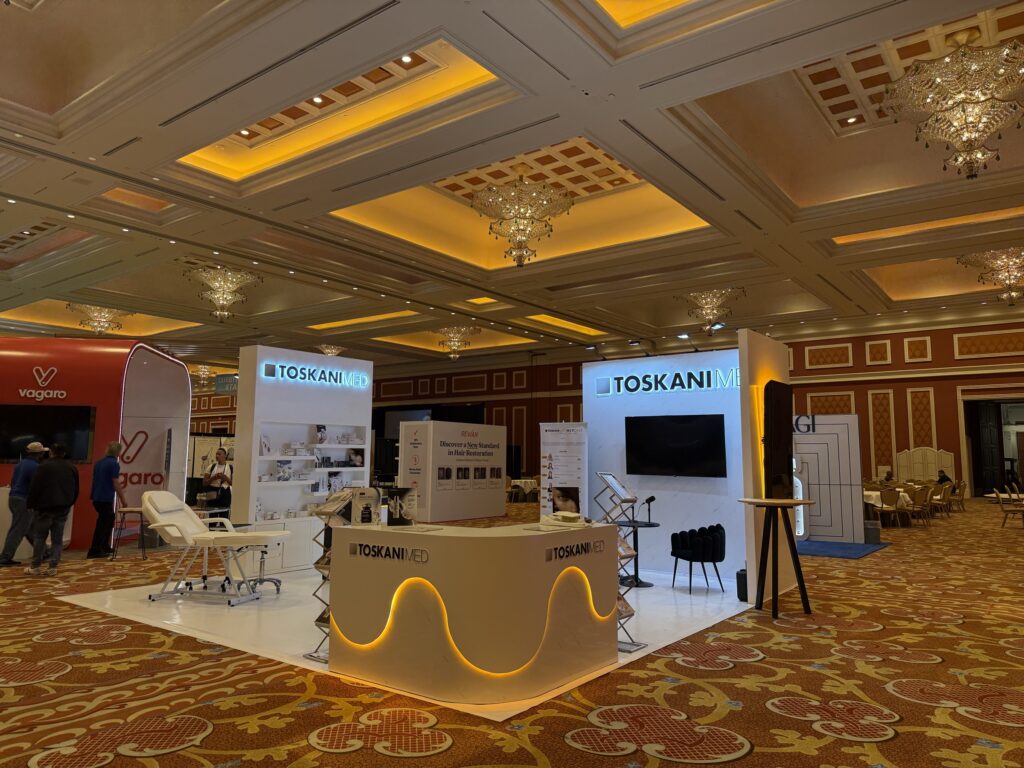Toskani booth at The Aesthetic Show 2026, Las Vegas — EC Exhibits