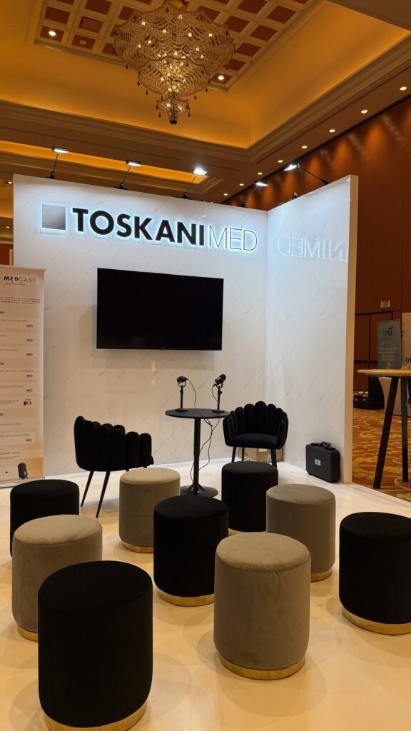 Toskani booth at The Aesthetic Show 2026, Las Vegas — EC Exhibits